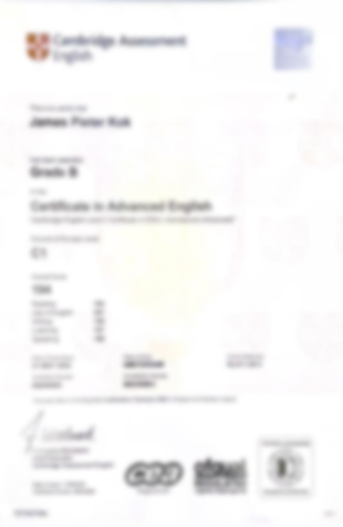 cambridge certificate